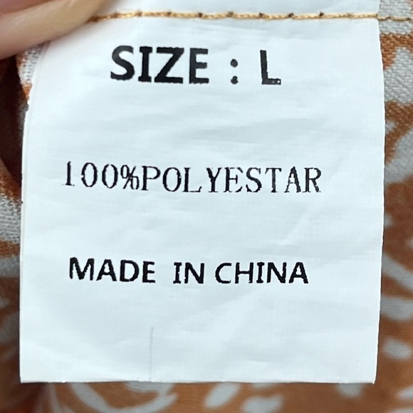 Gorgeous embroidered smocked tunic with muted oranges Large - Picture 12 of 16